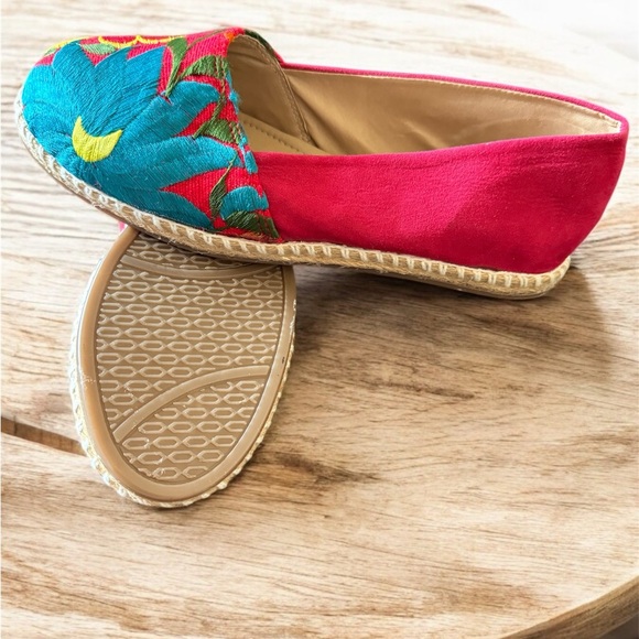 Embroidered shoes, embroidered shoes, embroidered red shoes, Embroidered flats - Picture 4 of 16